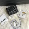 10A qualidade super original 17cm Mini Bolsa Feminina Quadrada Couro Real Caviar Bolsa tiracolo Pele de Cordeiro Bolsa Acolchoada Bolsa Transversal bolsas de grife de luxo Bolsas Penduradas Clássicas