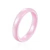 Nouveau Large 4mm Et 6mm Belle Bague Femme En Céramique Lisse Haute Qualité Rose Clair Noir Blanc En Gros Bague Bijoux Pour Femmes