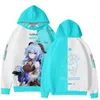 Erkek Hoodies Genshin Etki Hoodie Erkekler/Kadınlar Harajuku Büyük boy Hu Tao Zhongli Xiao Ganyu Kadın Gevşek Sweatshirt Külot Hoody