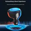 TWS Bluetooth Earphone 5.0 Trådlöst headset IPX7 Vattentäta djupa bas öronsnäckor True Wireless Stereo hörlurar Sportörlurar