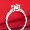 FG Princess Cut 1 5 NSCD Simulated Princess Cut Diamond Promise ring Proposal Ring For Women244v