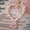 Baby Teethers Toys Baby Teething Cart Chain Wooden Rabbit Crochet Beads Crib Mobile Stroller Rattle Toys Baby Gym Teething Toy Gift for born 230721