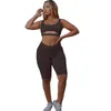 Kvinnors träningsdräkter 2023 Summer Women Is Tracksuit Black Hollow Fashion Casual Sports Vest and Shorts Two-Piece Suit