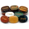 Stone Inspirational Lettered Hope Dream Healing Irregar Thumb Worry Natural Crystal Reiki Treatment Minerals Mas Craft Ornaments Dro Dht8U