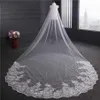 3 4 5 Meter White Ivory Cathedral Wedding Veils Long Lace Edge Bridal Veil with Comb Wedding Accessories Bride Veu Wedding Veil X02988