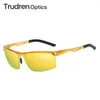 Lunettes de soleil Trudren aluminium Sport polarisé pour hommes lunettes de soleil enveloppantes Semi-sans monture lunettes de soleil de course légères 5550