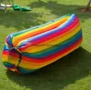 6 Farben Camouflage Outdor aufblasbare Lounge Lazy Schlafsack Regenbogen Luft Sofa Matratze Lazy selbstaufgeblasene Reise Camp Schlafsäcke