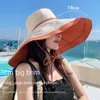 18cm 여성 여름 모자 모자 플로피 어부 모자 양면 햇볕 모자 여성 넓은 넓은 챙서 Bohemia Sunhat Beach 모자 모자 휴가 뉴스