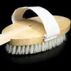 Whole- 1 szt. Drewniany szczotkę do kąpieli długi uchwyt Zasięg do tyłu nadwozie prysznic Bristle Spa Scrubber łazienka 42 7 5 cm S9 DIS20320G