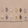 300 pièces 15 MM résultats de bijoux Bronze or rose or noir rhodium argent homard fermoir crochets pour collier Chain308M