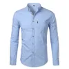Chemises décontractées pour hommes Robe en coton à carreaux pour hommes Slim Fit à manches longues boutonnées 2023 Mode Hommes Travail Marque d'affaires Chemise Chemise Homme 230721