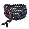 Beaded Fashion Tibet Boeddhisme 108X8Mm Houten Rozenkrans Kraal Armband Mtilayer Strik Armbanden Bodhi Sandelhout Sieraden Luck Drop Deliv Dhywx