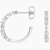 Boucles d'oreilles à tige S925 Bijoux en argent sterling Siete Lab Diamond Hoop
