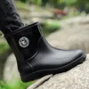 Sapatos sociais masculinos botas de chuva antiderrapantes à prova d'água borracha para trabalho lama durável antiderrapante jardim para agricultura jardinagem pesca 230721