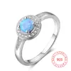 Mezcla de diseño directo de fábrica piedras de ópalo s925 anillo de plata joyería de moda regalos de boda real 925 anillos de ley azul blanco gemst242V