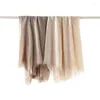 Scarves Solid Color Cotton Linen Scarf For Women Lady Literature Anti-sunburn Long Tassel Autumn Soft Gauze Wrap Shawls