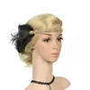 Haar Accessoires Zwart Strass Kralen Pailletten Band 1920 s Vintage Gatsby Party Hoofddeksel Vrouwen Flapper Feather Headband218L