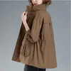 Femmes Trench Coats 2023 Printemps Automne Vestes Coupe-Vent Casual Basic Manteau Lâche Streetwear Zipper Léger Veste Survêtement Femme