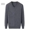 Men's Sweaters Arrival Fashion High Quality Cashmere Thickened Autumn Winter Computer Knitted Casual V-neck Pullovers Plus Size XS-5XL