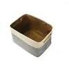 Storage Baskets Foldable Cotton Linen Basket Clothes Box Toy Home Fabric Finishing