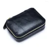 Cosmetic Bags Mini Bag With Mirror Genuine Leather Portable Travel Lipstick Small Storage Card Purse Coin Wallet