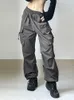 Kvinnors byxor Capris Y2K Kvinnor Streetwear Techwear Cargo Korean Harajuku Casual Parachute Pants For Men Sweatpants Wide Leg Joggers Byxor Kläder 230721