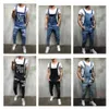 Rozbite dżinsy dla mężczyzn Jumpsuits Streetwear w trudnej sytuacji jeansowe dżinsowe dla mężczyzn Suspendent Pants Rozmiar S-XXXL Salopette UOMO240I