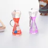 Dekorativa föremål Random Oil Drop Crystal Pendant Hourglass Colorful Liquid Floating Keychain Stress Relief Desk Toys Gifts Cute Cartoon Timer 230721