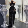 aso ebi arabisk svart glittrande sexiga aftonklänningar spetsar höga split balklänningar paljetter formella party andra mottagningsklänningar zj3662589