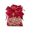 Jewelry Bag Wholesale New Satin Transparent Jewelry Bag Drawstring Pull String Jewelry Storage Bag