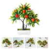 Dekorativa blommor Dekorationer Kontor Strawberry Tree Simulated Fruit Bonsai Artificial Fake