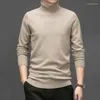 Camisolas masculinas de inverno cashmere gola alta suéter masculino gola alta outono jersey hombre pullover de cor sólida roupas quentes femininas