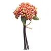 Decorative Flowers Artificial Berry Green Bean Foam Home Decor Small Fake Bacca Fruit Branch Decoration Accessories Faux Plant