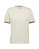 Designer Men T-shirt Loro Mens White Cotton Jersey T-shirt Côtes courtes Tops Tshirts d'été Piana