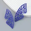 Серьги для герметиков корейский стиль спрей краска Большая бабочка для женщин мода летние элегантные сладкие ушные украшения