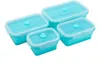 Thermoses 4 PCS Silikon Collapsible Food Storage Containrar med lock Lunch Box Bento BPA GRATIS FÖR KICKEN PRAFTRI 230721