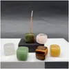 Stone Natural Crystal Incense Sticks Holder Coil Censer Burner Rock Quartz Base Buddhist Indoor Altar Table Home Decoration Drop Del Dhxmd