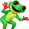 Maßgeschneidertes grünes Frosch-Maskottchenkostüm für Erwachsene, Größe 2368