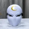 Moon Knight Mask Superhero Marc SpectorPVC Cosplay Mask Hjälm Huvudstycke för Halloween Party Props