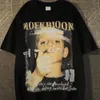 Tasarımcı Moda Giyim Hip Hop Tees Rock Tshirts% 100 Pamuklu Fried Street Hip-Hop Portre Baskı Erkek ve Kadın Modaya uygun çift Kısa Kollu Tişört Gevşek Büyük Boy