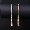 Boucles d'oreilles Davieslee 585 couleur or Rose femmes mode oreille bijoux cadeaux barre pour femmes filles goutte LGE262A