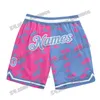 Pantalones cortos para hombre Nombre personalizado y número Patrón de palmeras Baloncesto Impreso en 3D Hombres Jóvenes Verano Malla transpirable Deportes LQD07 230721