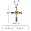 Pendant Necklaces Fashion Stainless Steel Sports Baseball Cross Necklace For Men Boy Athletes Collar Gifts GYM Jewelry