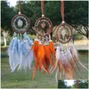 Charms Chip Crystal Stone Exquisite Car Interior Decoration Ciondolo Piuma Dream Catcher Visualizza Specchio Appeso Accessori Drop Deliv Dhv1H