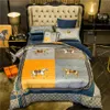 luxury winter designer bedding sets velvet queen King size duvet cover bed sheet pillowcases high quality fashion designers comfor256Z