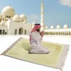 Carpet Thickened Muslim Islamic Prayer Mat Soft Comfortable Machine Washable Plain Embossed NonSlip 80cmx120cm 230721