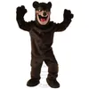 Costumi della mascotte dell'orso bruno di Halloween Vestito da vestito da personaggio dei cartoni animati Vestito da festa all'aperto di Natale Abbigliamento pubblicitario promozionale per adulti