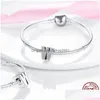 Alloy Pandora Original S925 Sterling Sier 26 Letras A-Z Series Bead Charme É Adequado Para Pulseira Faça Você Mesmo Moda Acessórios De Jóias Dhqdy