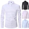 Chemises habillées pour hommes Printemps Été Robe Chemises sociales Hommes Vêtements de travail sans repassage Homme Chemise à manches courtes à manches longues Blanc Marque Vêtements pour hommes 5XL Vintage 230721