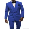 2020 Custom Made Ivory Jacquard Groomsmen Groom Tuxedos podwójnie piersi mężczyźni Suits Wedding Man Blazer 2 sztuki kostium Homme2732